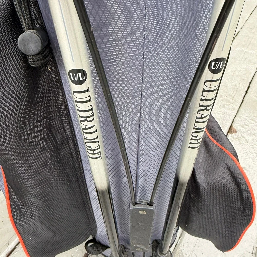 US Kids Golf USKG 51 Junior Stand Bag Grey Black Orange Lightweight Dual Strap